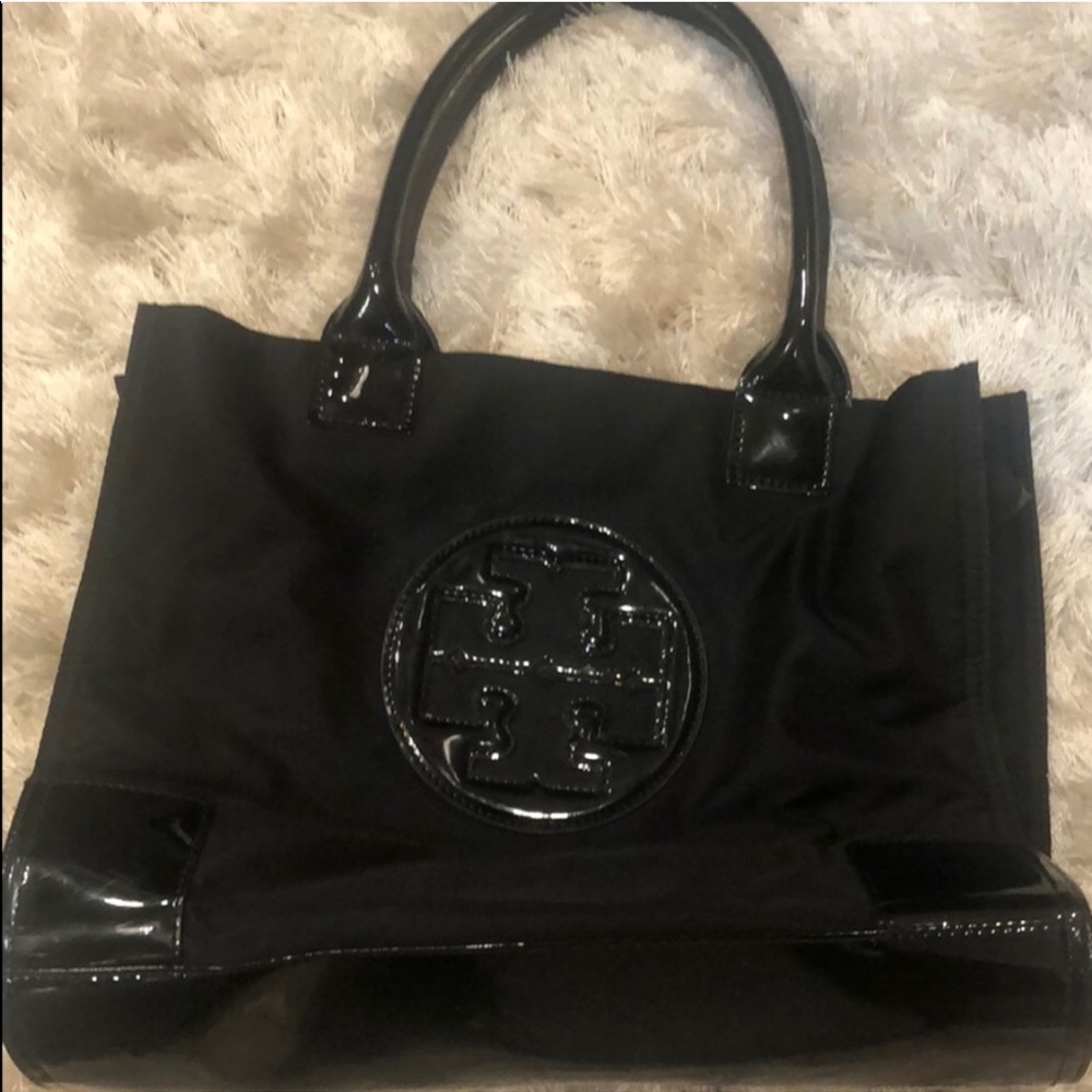 Tory Burch Ella Mini Tote Black AUTHENTIC